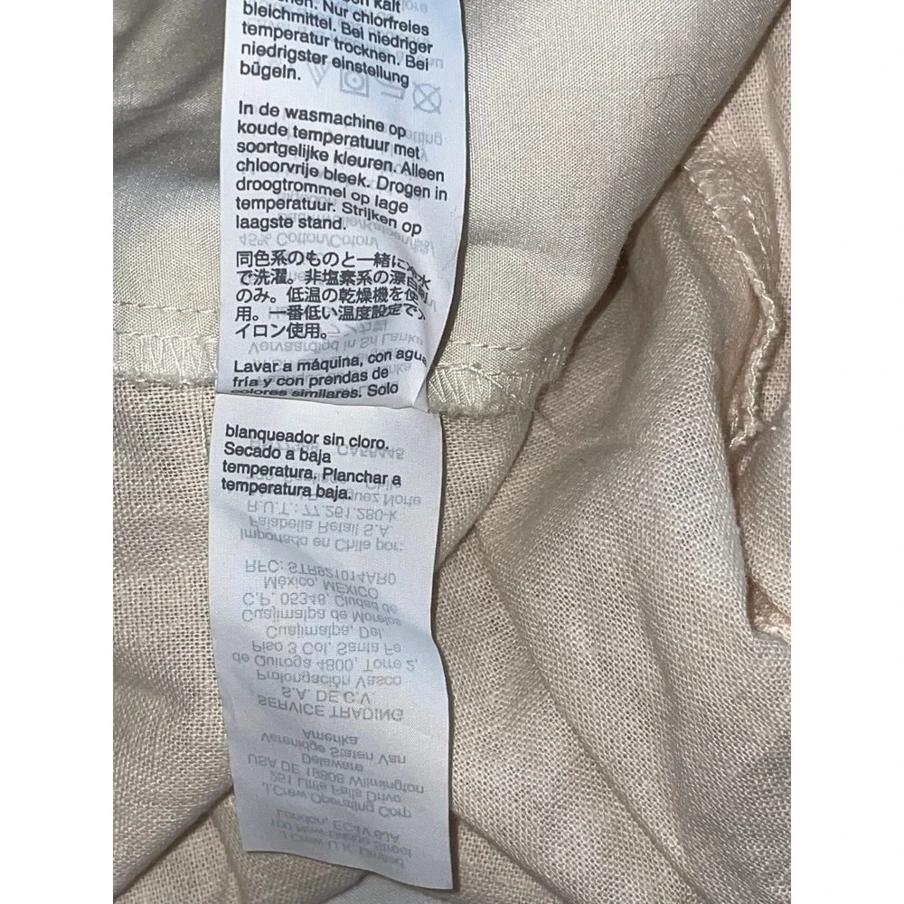 J.Crew Women Oatmeal Beige Linen Blend Tie Waist Shorts L6873 Size 4